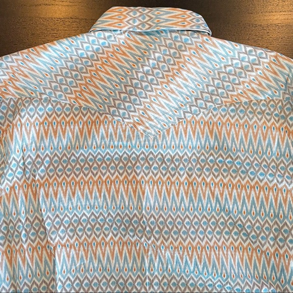 🤍Tin Haul Mens Large Western Print Long Sleep Snap Shirt - Picture 4 of 6